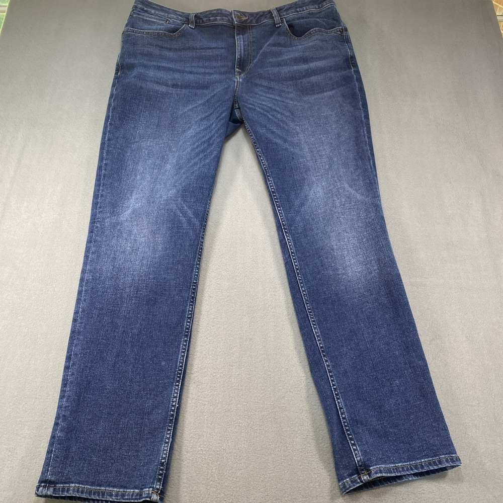 Joseph Aboud Mens Jeans Straight Leg Medium Wash Comfort Stretch 38x32